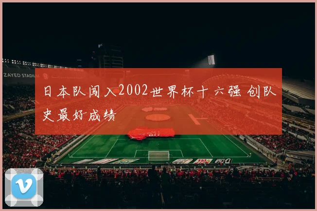 日本队闯入2002世界杯十六强 创队史最好成绩